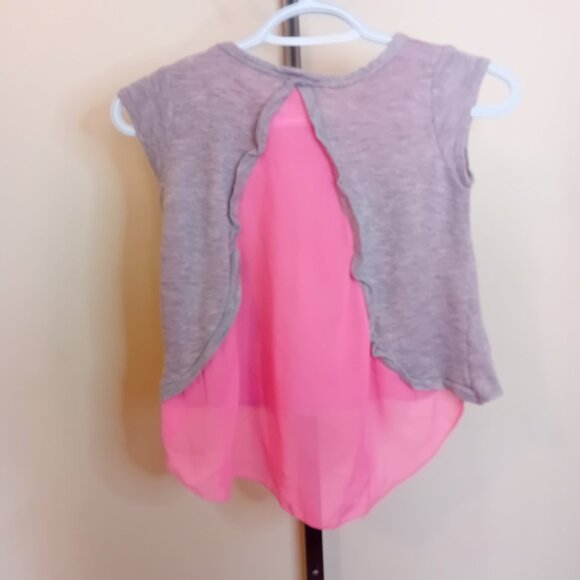 Y2K Kiddo Hearts Neon Sequin Mesh Back Crop Half Sleeve Top Mcbling Approx L - Picture 4 of 12